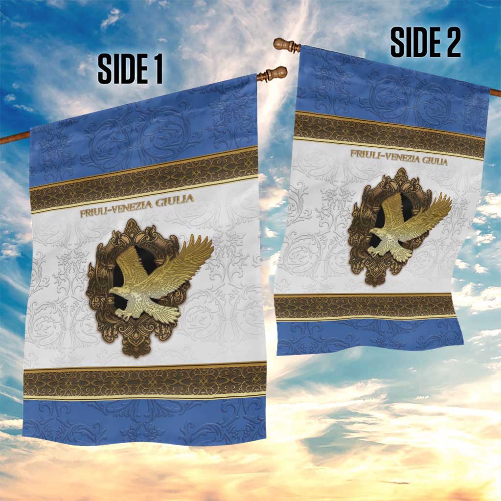 Italy Friuli-Venezia Giulia Garden Flag Golden Eagle With Baroque Patterns