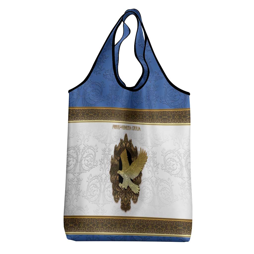 Italy Friuli-Venezia Giulia Grocery Bag Golden Eagle With Baroque Patterns