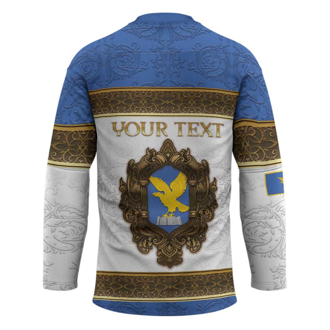 Personalized Italy Friuli-Venezia Giulia Hockey Jersey Golden Eagle With Baroque Patterns
