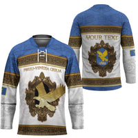 Personalized Italy Friuli-Venezia Giulia Hockey Jersey Golden Eagle With Baroque Patterns
