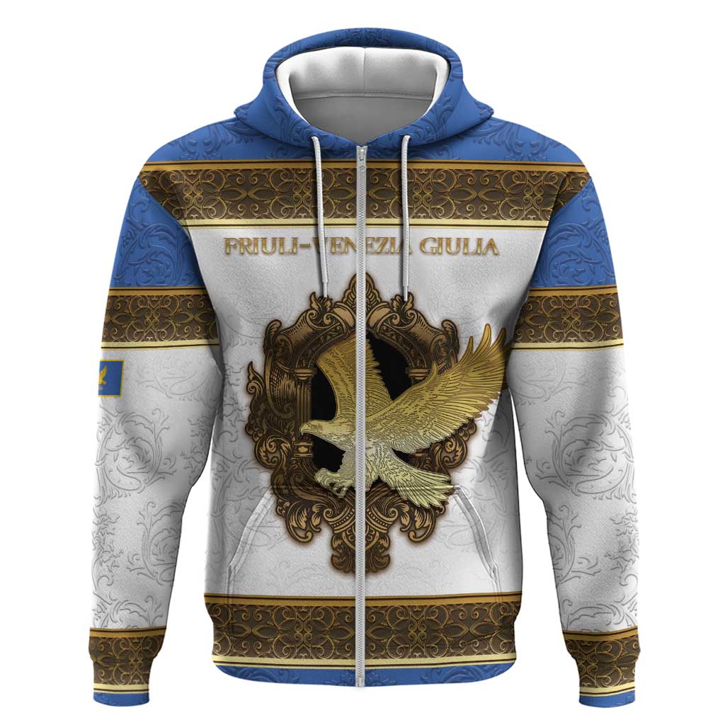 Personalized Italy Friuli-Venezia Giulia Hoodie Golden Eagle With Baroque Patterns