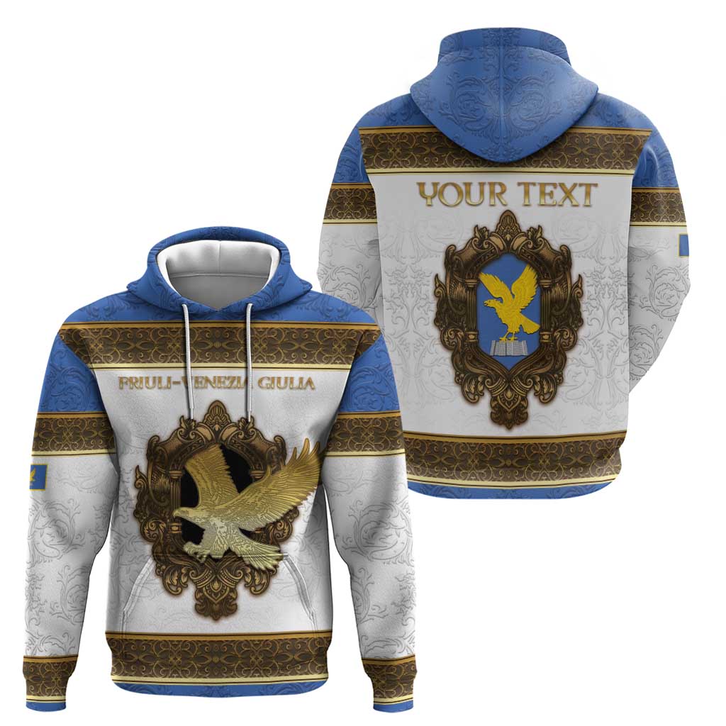 Personalized Italy Friuli-Venezia Giulia Hoodie Golden Eagle With Baroque Patterns