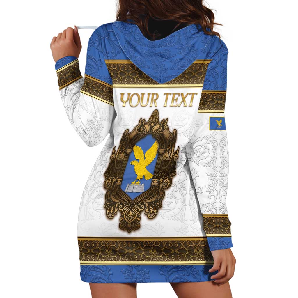 Personalized Italy Friuli-Venezia Giulia Hoodie Dress Golden Eagle With Baroque Patterns