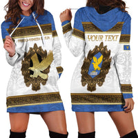 Personalized Italy Friuli-Venezia Giulia Hoodie Dress Golden Eagle With Baroque Patterns