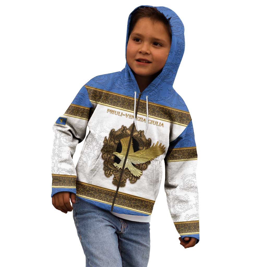 Personalized Italy Friuli-Venezia Giulia Kid Hoodie Golden Eagle With Baroque Patterns