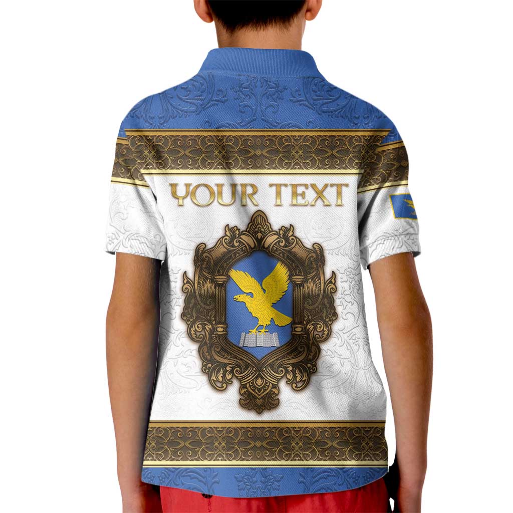 Personalized Italy Friuli-Venezia Giulia Kid Polo Shirt Golden Eagle With Baroque Patterns