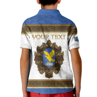 Personalized Italy Friuli-Venezia Giulia Kid Polo Shirt Golden Eagle With Baroque Patterns