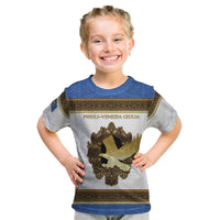 Personalized Italy Friuli-Venezia Giulia Kid T Shirt Golden Eagle With Baroque Patterns