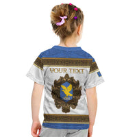 Personalized Italy Friuli-Venezia Giulia Kid T Shirt Golden Eagle With Baroque Patterns