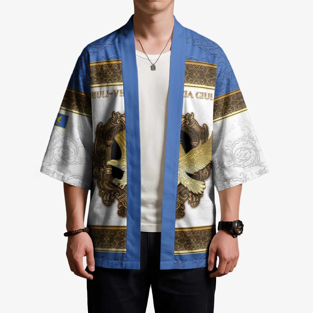 Personalized Italy Friuli-Venezia Giulia Kimono Golden Eagle With Baroque Patterns