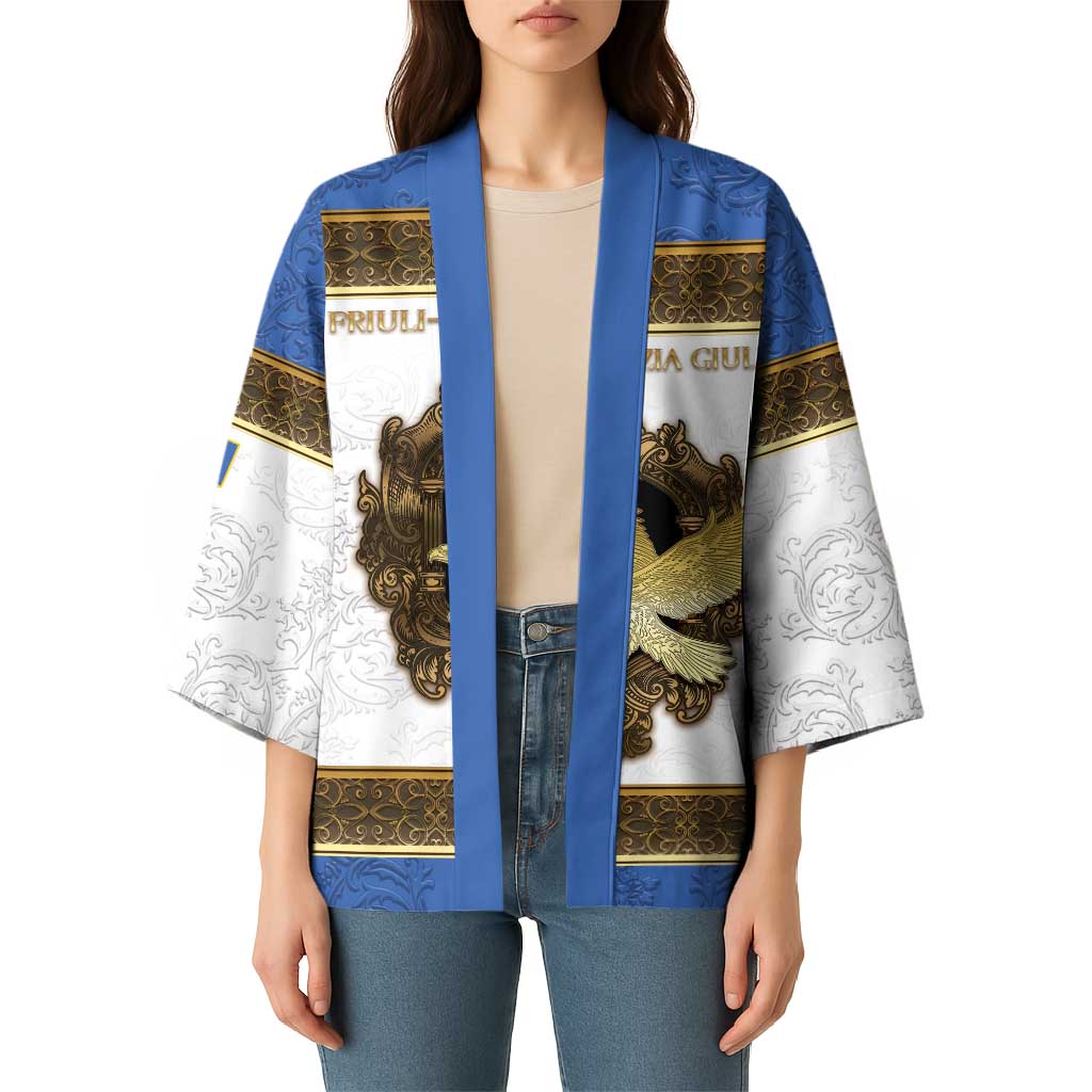 Personalized Italy Friuli-Venezia Giulia Kimono Golden Eagle With Baroque Patterns