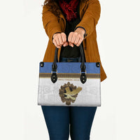 Italy Friuli-Venezia Giulia Leather Bag Golden Eagle With Baroque Patterns