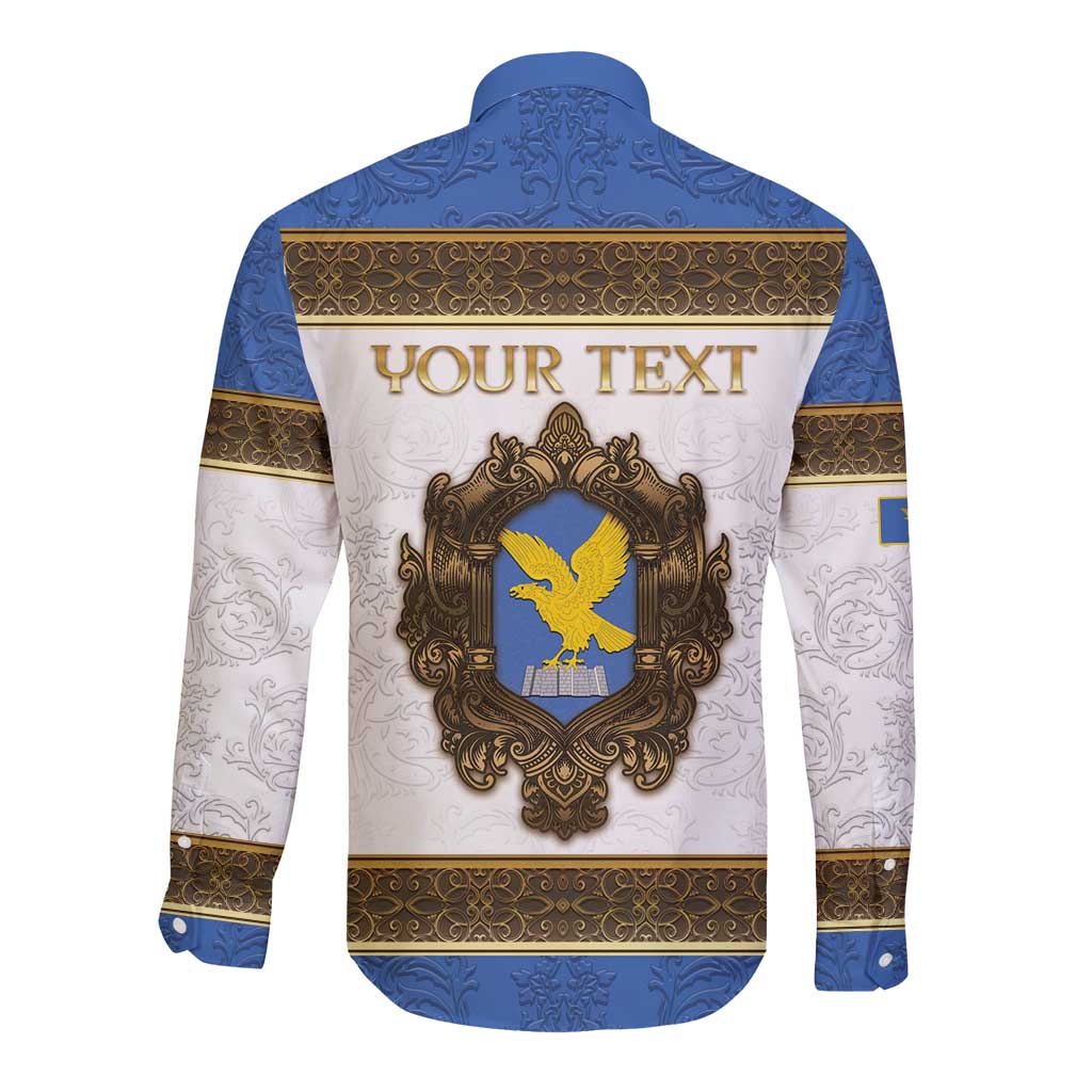 Personalized Italy Friuli-Venezia Giulia Long Sleeve Button Shirt Golden Eagle With Baroque Patterns