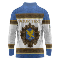 Personalized Italy Friuli-Venezia Giulia Long Sleeve Polo Shirt Golden Eagle With Baroque Patterns