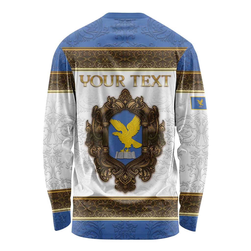 Personalized Italy Friuli-Venezia Giulia Long Sleeve Shirt Golden Eagle With Baroque Patterns