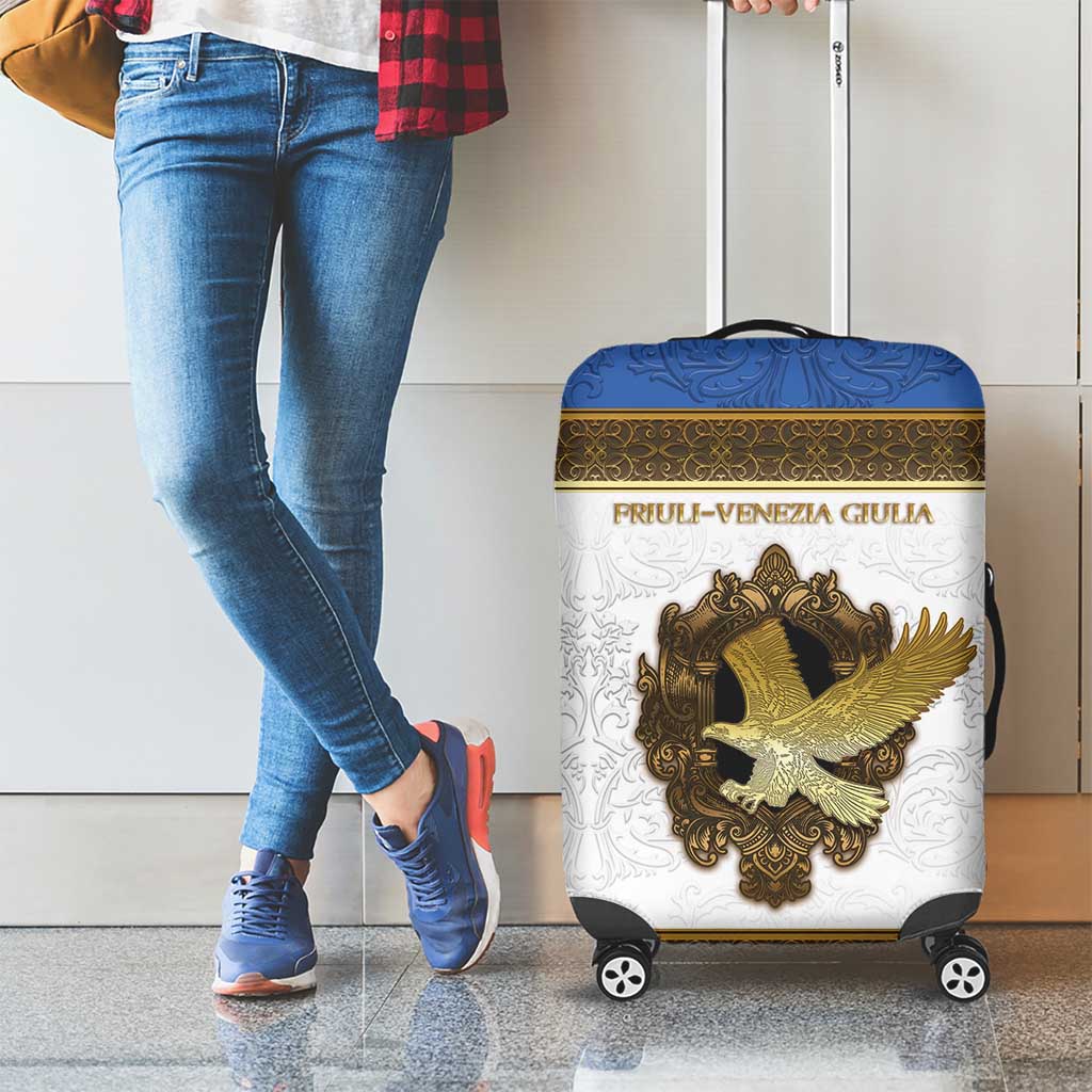 Italy Friuli-Venezia Giulia Luggage Cover Golden Eagle With Baroque Patterns