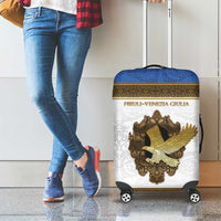 Italy Friuli-Venezia Giulia Luggage Cover Golden Eagle With Baroque Patterns