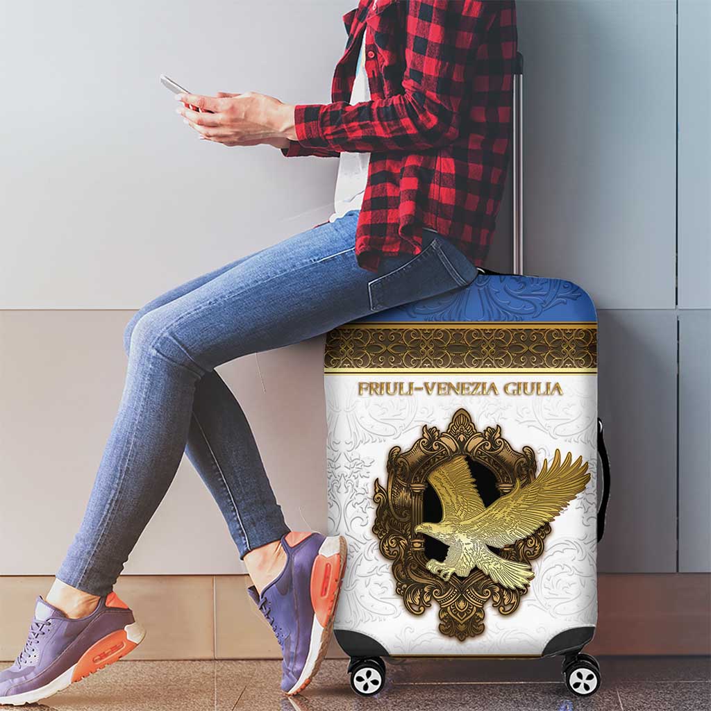 Italy Friuli-Venezia Giulia Luggage Cover Golden Eagle With Baroque Patterns