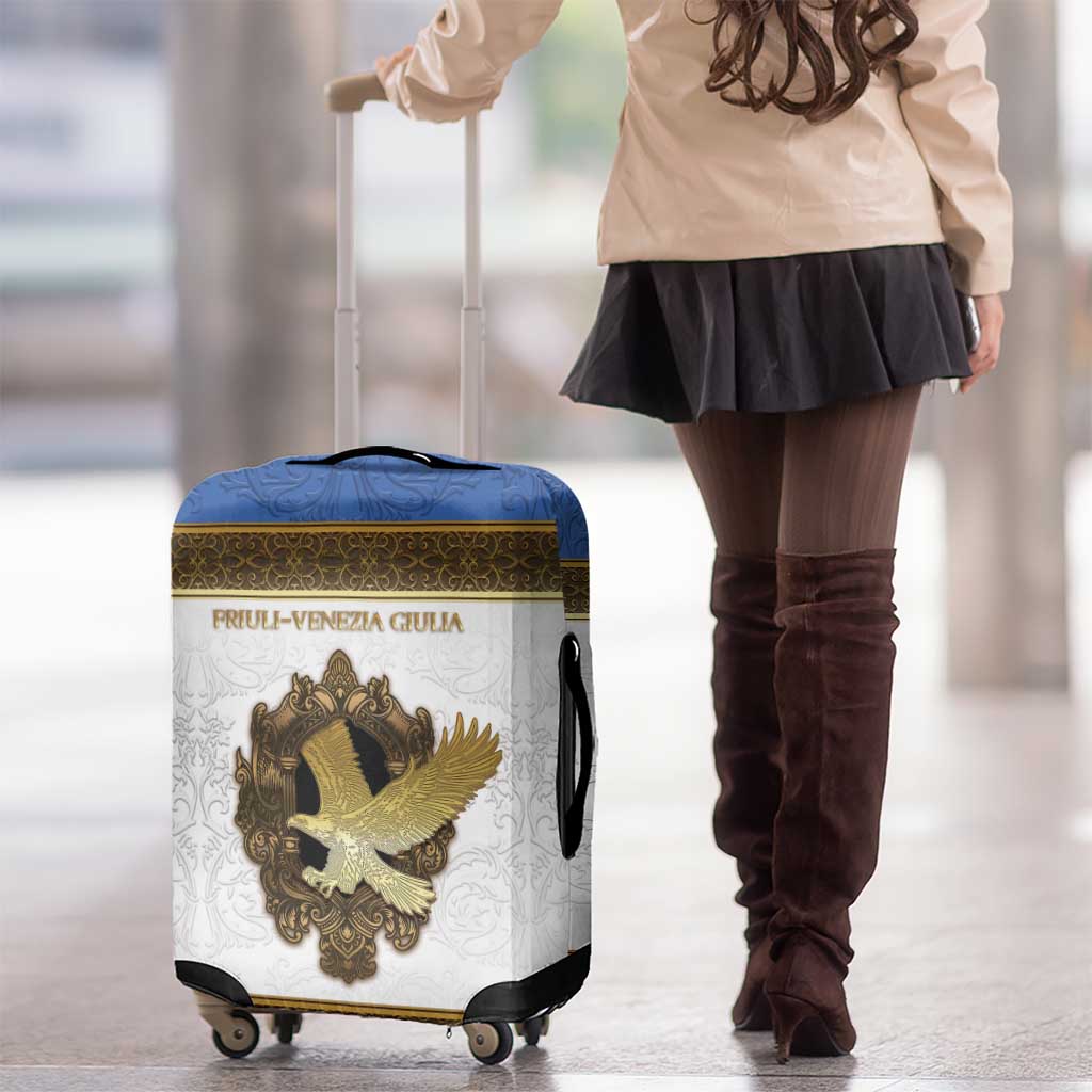Italy Friuli-Venezia Giulia Luggage Cover Golden Eagle With Baroque Patterns