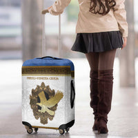 Italy Friuli-Venezia Giulia Luggage Cover Golden Eagle With Baroque Patterns