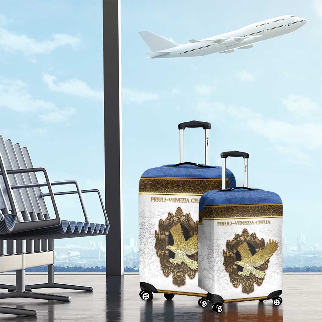 Italy Friuli-Venezia Giulia Luggage Cover Golden Eagle With Baroque Patterns