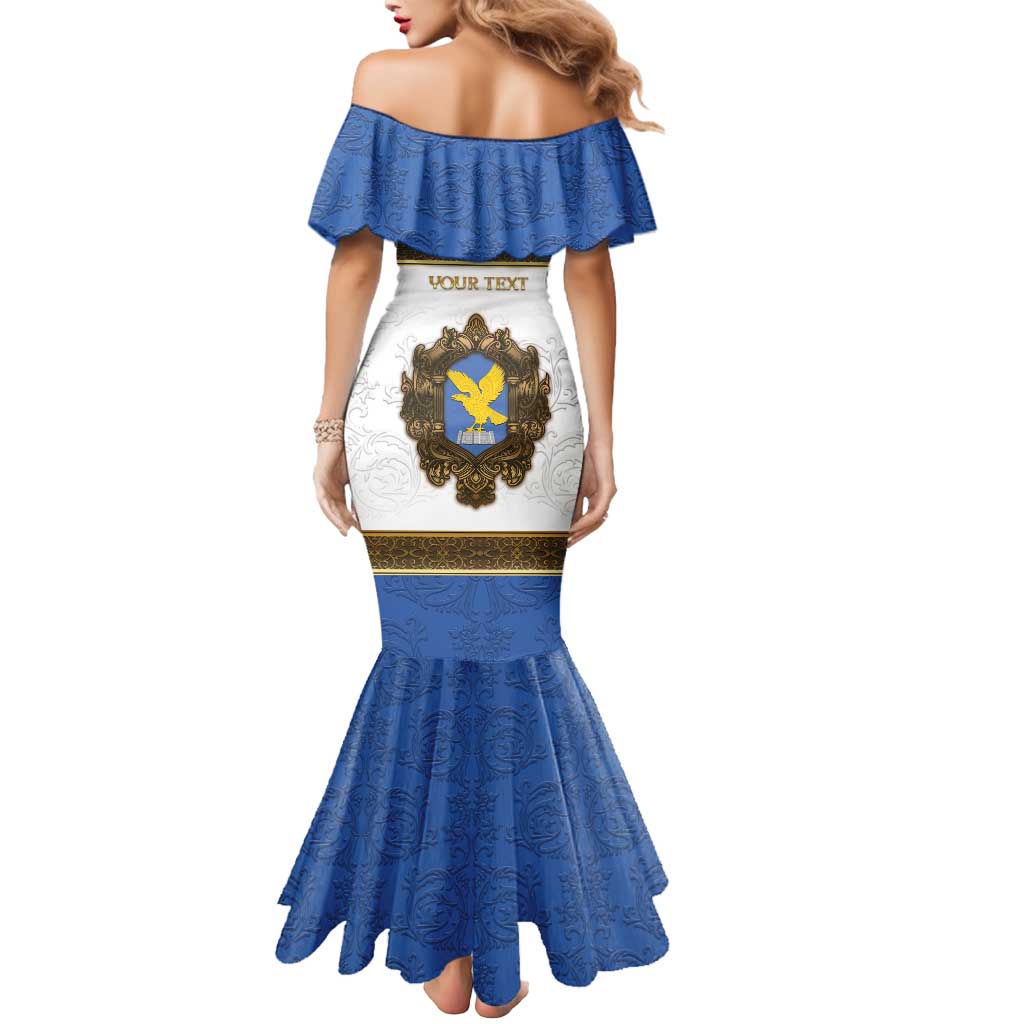 Personalized Italy Friuli-Venezia Giulia Mermaid Dress Golden Eagle With Baroque Patterns