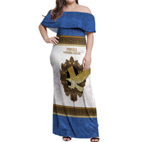 Personalized Italy Friuli-Venezia Giulia Off Shoulder Maxi Dress Golden Eagle With Baroque Patterns