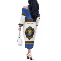 Personalized Italy Friuli-Venezia Giulia Off The Shoulder Long Sleeve Dress Golden Eagle With Baroque Patterns