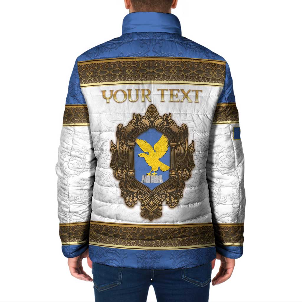 Personalized Italy Friuli-Venezia Giulia Padded Jacket Golden Eagle With Baroque Patterns