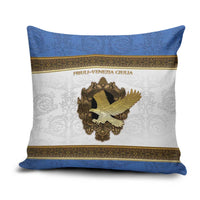 Italy Friuli-Venezia Giulia Pillow Cover Golden Eagle With Baroque Patterns