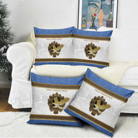 Italy Friuli-Venezia Giulia Pillow Cover Golden Eagle With Baroque Patterns