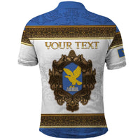 Personalized Italy Friuli-Venezia Giulia Polo Shirt Golden Eagle With Baroque Patterns