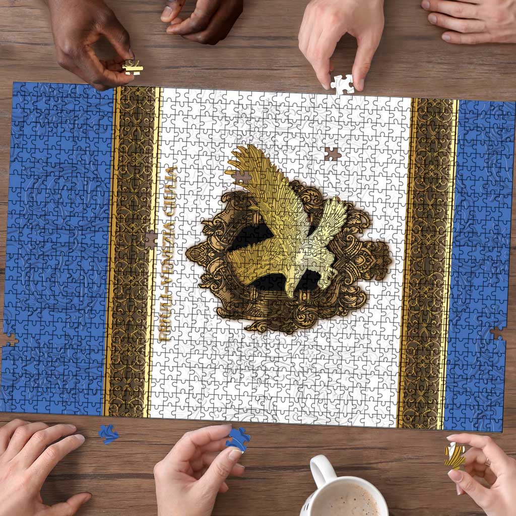 Italy Friuli-Venezia Giulia Puzzle Golden Eagle With Baroque Patterns