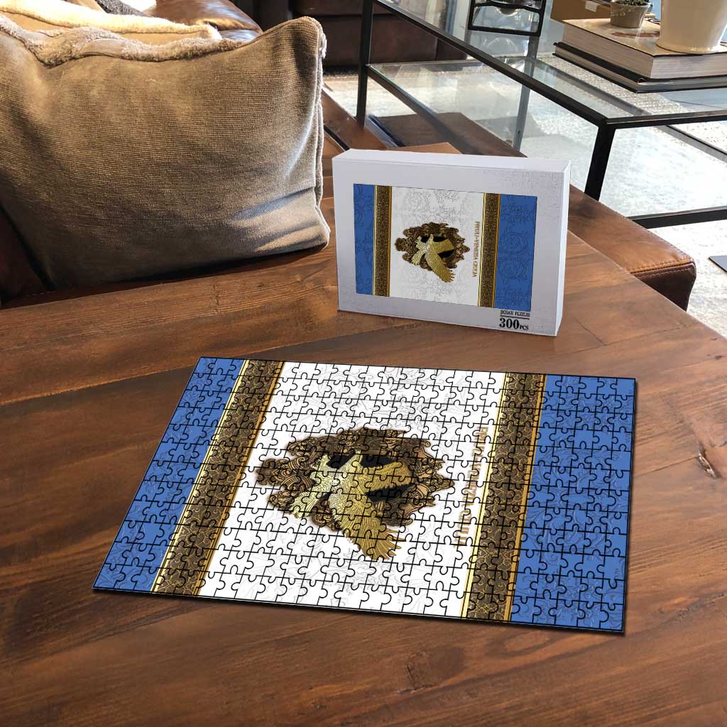 Italy Friuli-Venezia Giulia Puzzle Golden Eagle With Baroque Patterns