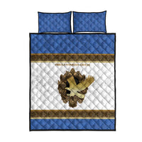 Italy Friuli-Venezia Giulia Quilt Bed Set Golden Eagle With Baroque Patterns
