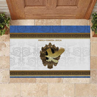 Italy Friuli-Venezia Giulia Rubber Doormat Golden Eagle With Baroque Patterns