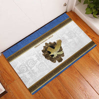 Italy Friuli-Venezia Giulia Rubber Doormat Golden Eagle With Baroque Patterns