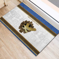 Italy Friuli-Venezia Giulia Rubber Doormat Golden Eagle With Baroque Patterns