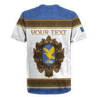 Personalized Italy Friuli-Venezia Giulia Rugby Jersey Golden Eagle With Baroque Patterns