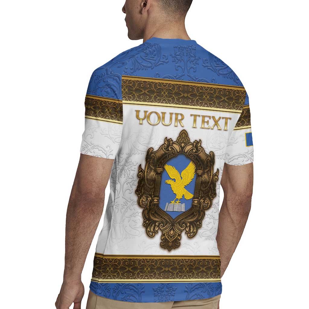 Personalized Italy Friuli-Venezia Giulia Rugby Jersey Golden Eagle With Baroque Patterns