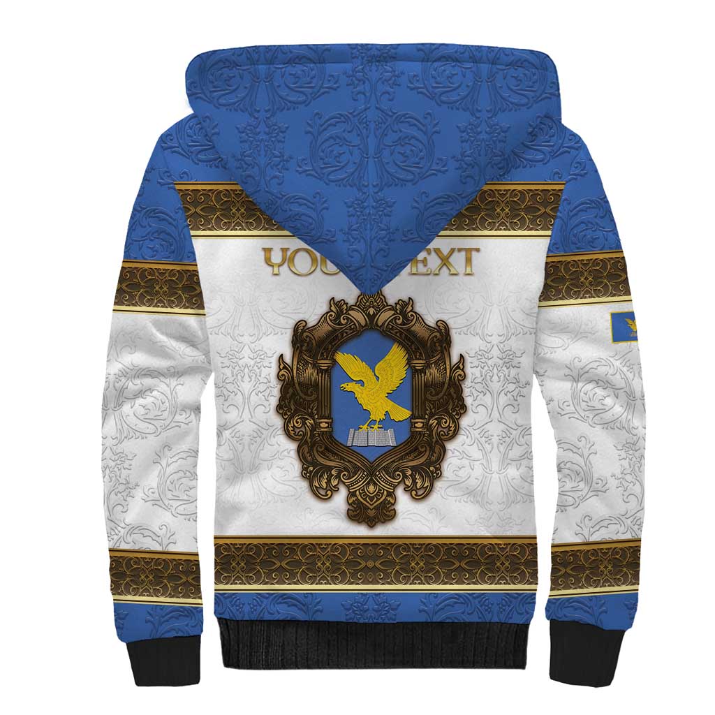Personalized Italy Friuli-Venezia Giulia Sherpa Hoodie Golden Eagle With Baroque Patterns