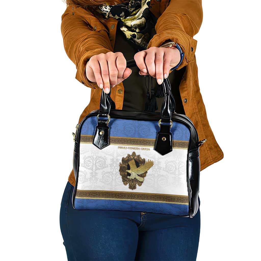 Italy Friuli-Venezia Giulia Shoulder Handbag Golden Eagle With Baroque Patterns