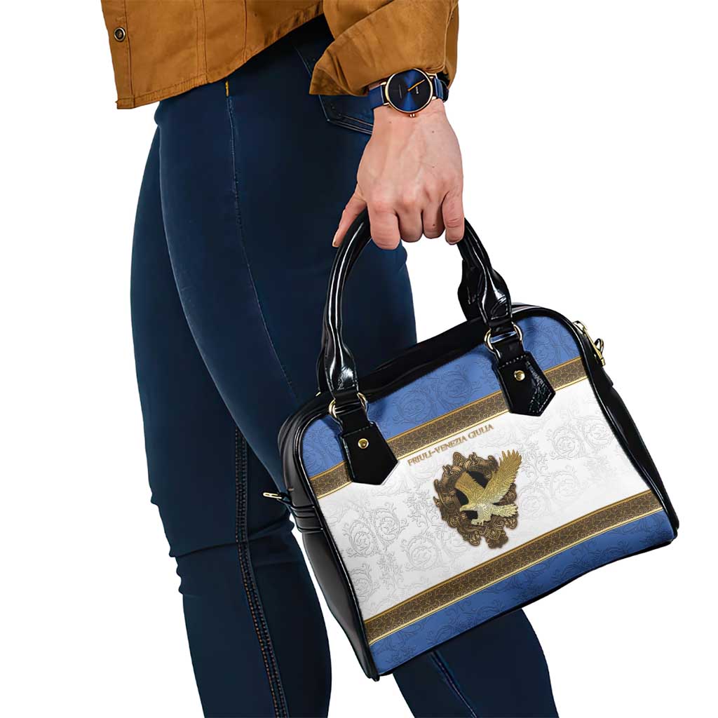Italy Friuli-Venezia Giulia Shoulder Handbag Golden Eagle With Baroque Patterns