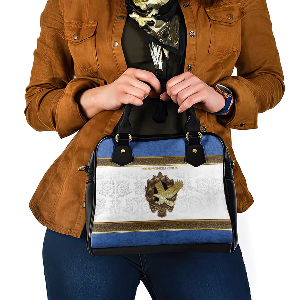 Italy Friuli-Venezia Giulia Shoulder Handbag Golden Eagle With Baroque Patterns