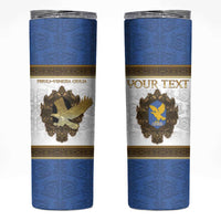 Personalized Italy Friuli-Venezia Giulia Skinny Tumbler Golden Eagle With Baroque Patterns