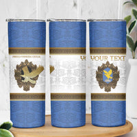 Personalized Italy Friuli-Venezia Giulia Skinny Tumbler Golden Eagle With Baroque Patterns