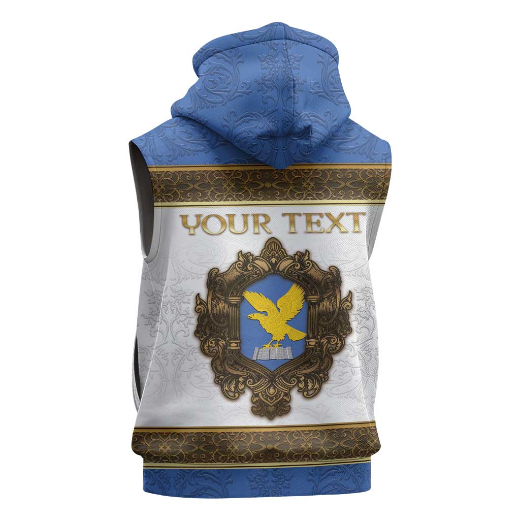 Personalized Italy Friuli-Venezia Giulia Sleeveless Hoodie Golden Eagle With Baroque Patterns