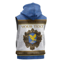 Personalized Italy Friuli-Venezia Giulia Sleeveless Hoodie Golden Eagle With Baroque Patterns