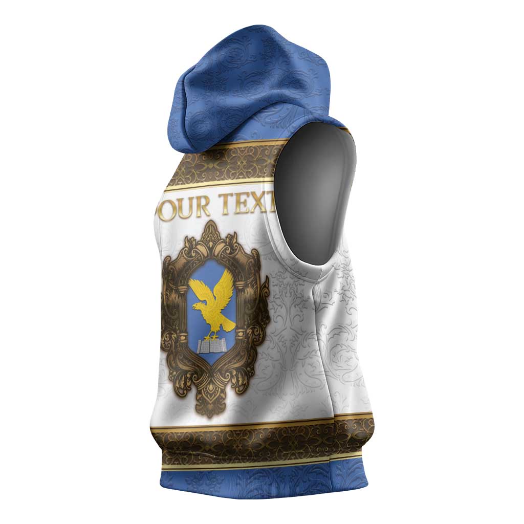 Personalized Italy Friuli-Venezia Giulia Sleeveless Hoodie Golden Eagle With Baroque Patterns
