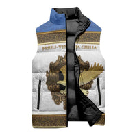 Personalized Italy Friuli-Venezia Giulia Sleeveless Puffer Jacket Golden Eagle With Baroque Patterns